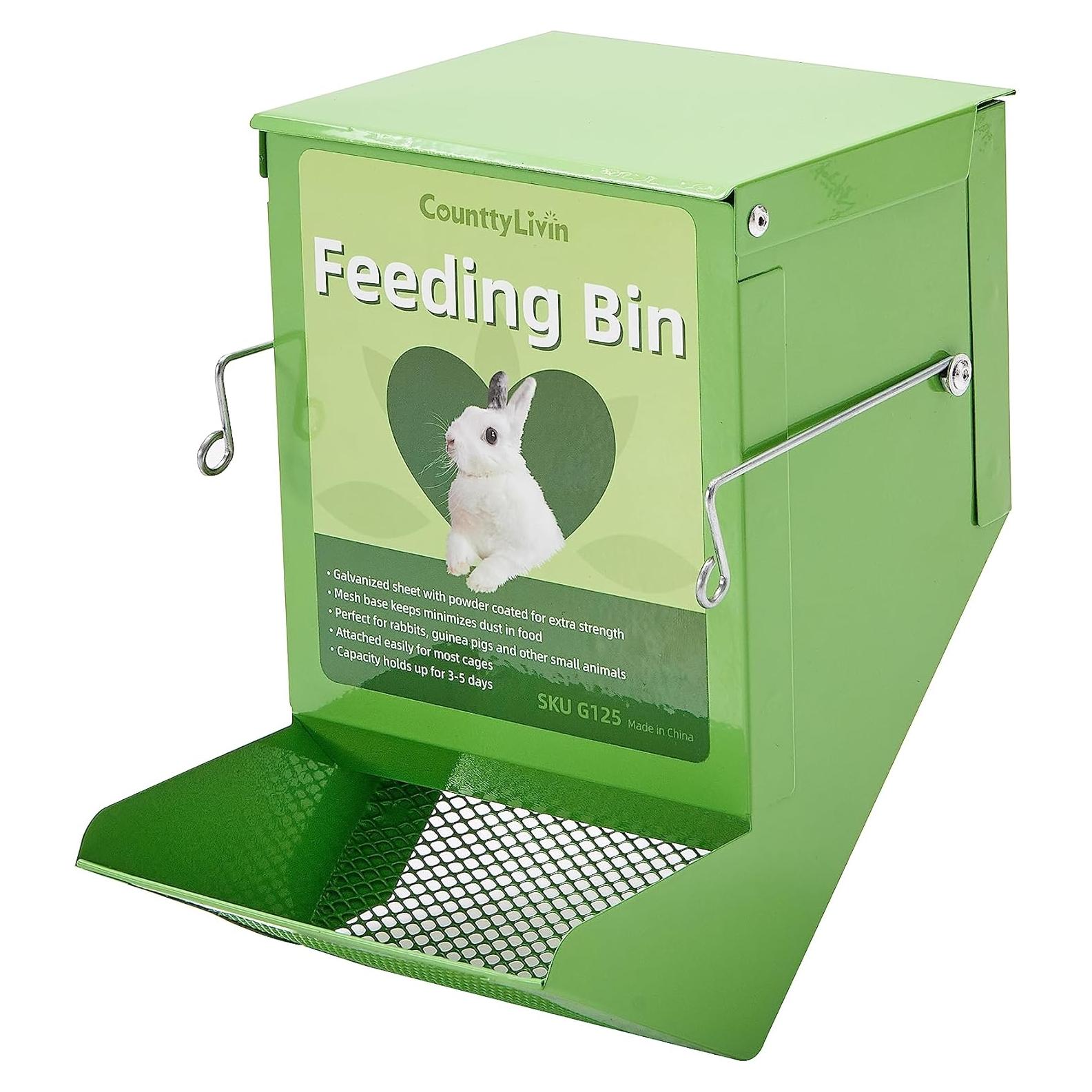 Comedero Metálico para Animales Pequeños CounttyLivin 11.68 cm Verde