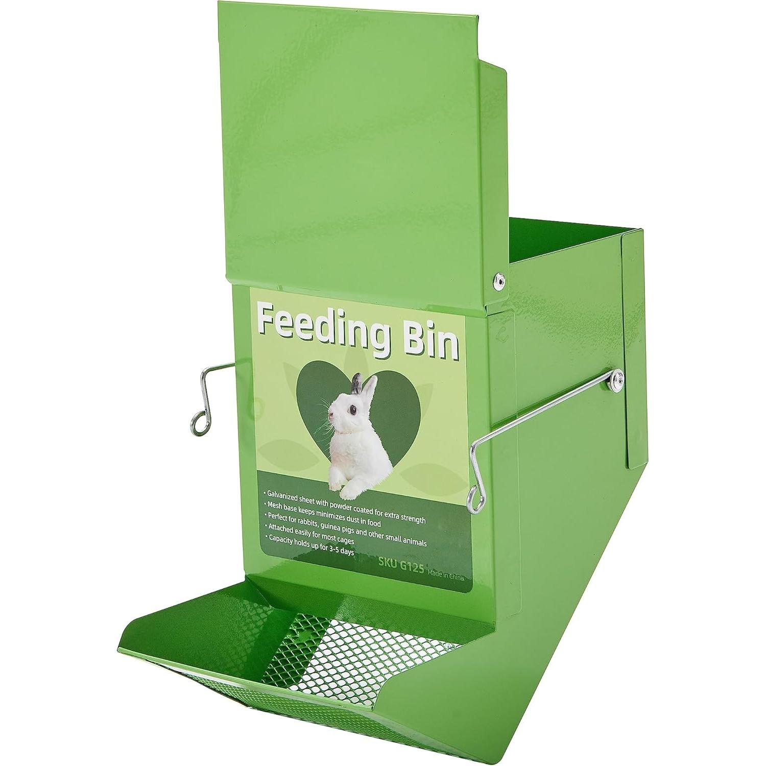 Comedero Metálico para Animales Pequeños CounttyLivin 11.68 cm Verde