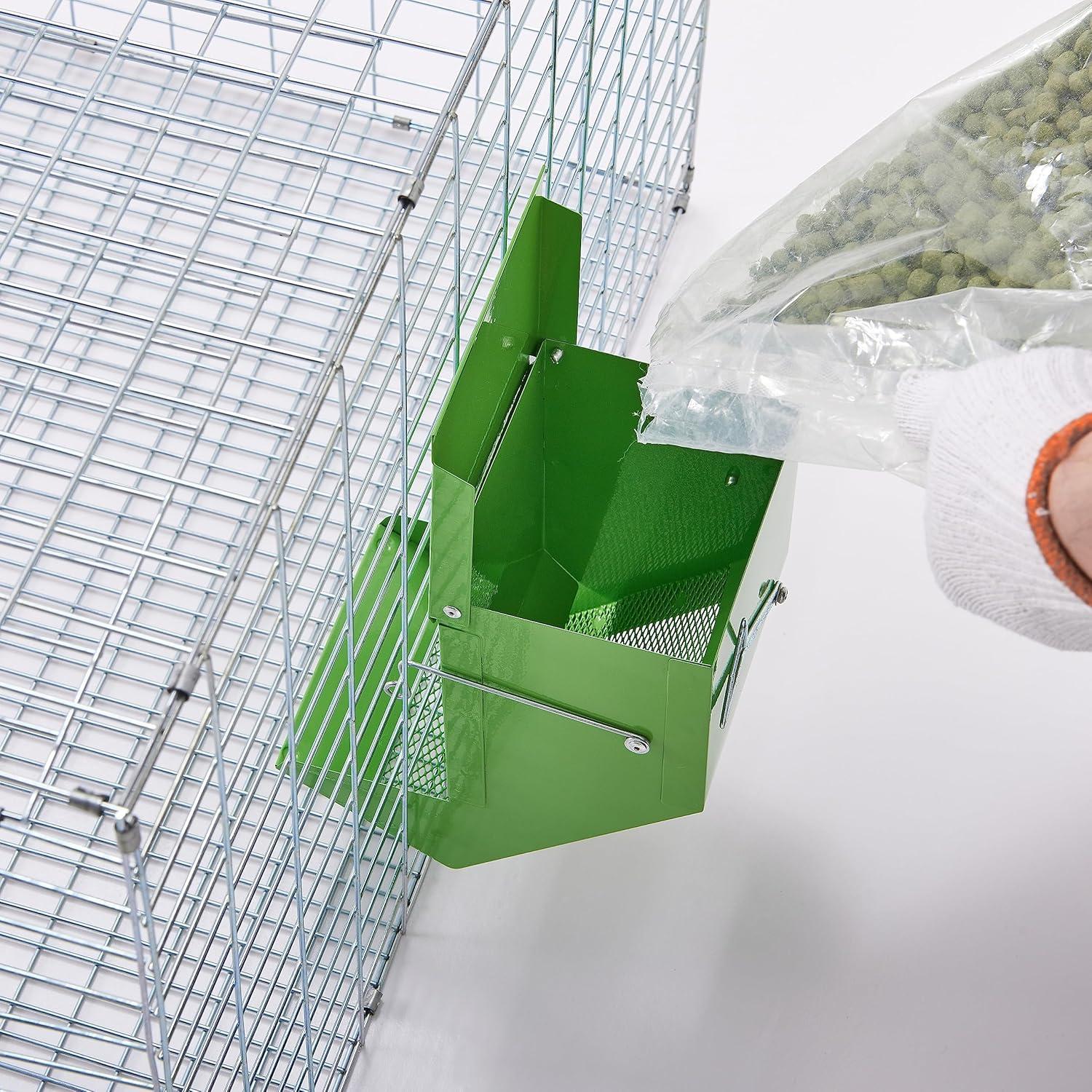 Comedero Metálico para Animales Pequeños CounttyLivin 11.68 cm Verde