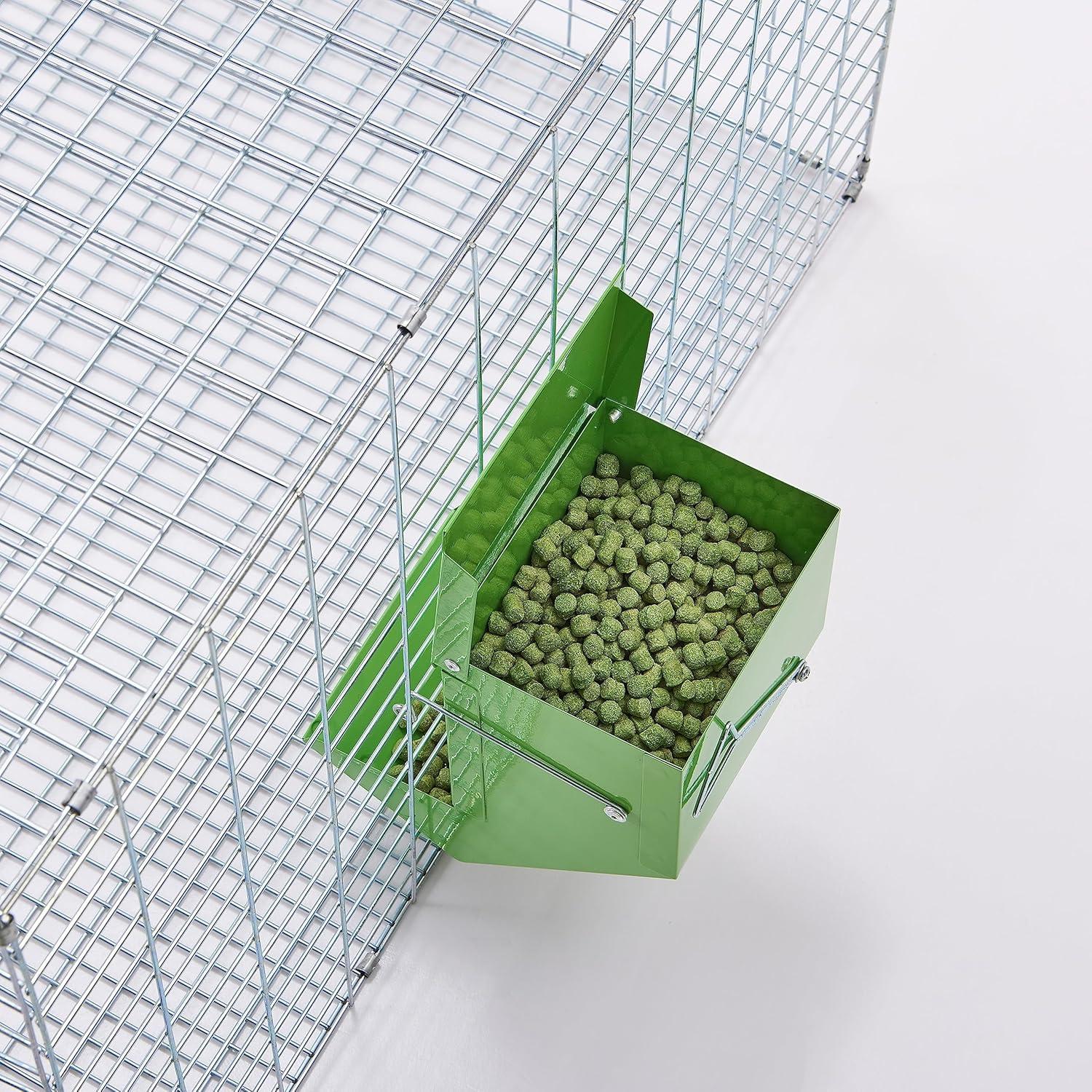 Comedero Metálico para Animales Pequeños CounttyLivin 11.68 cm Verde