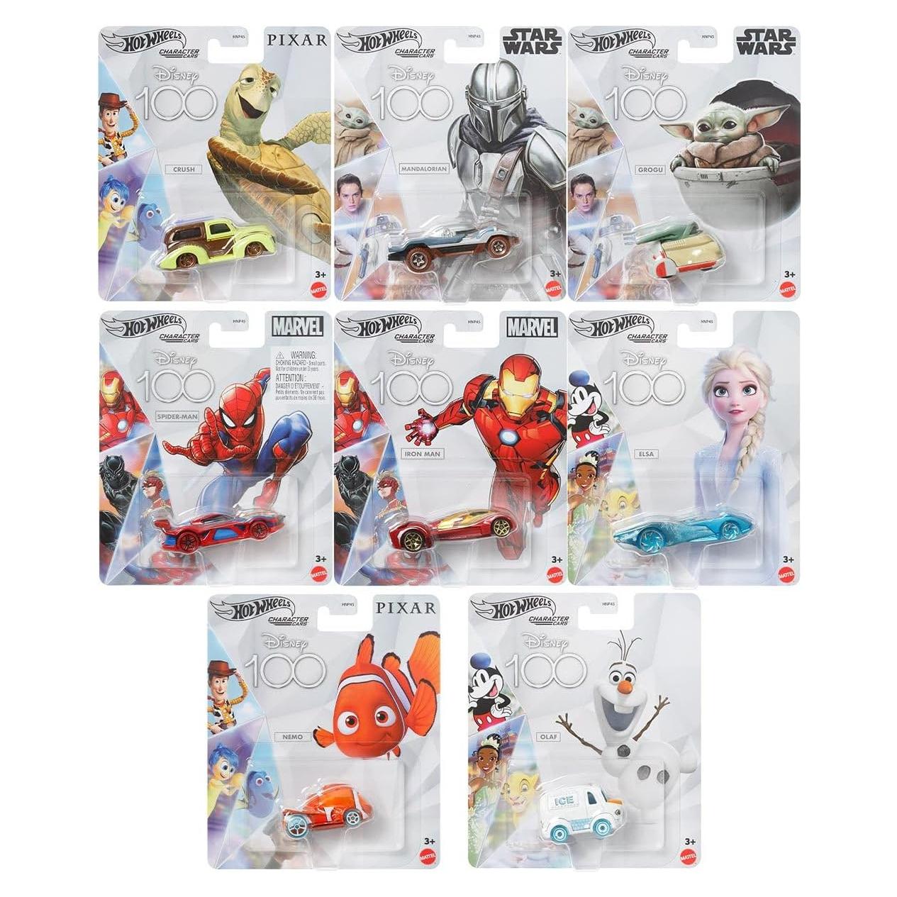 Hot Wheels Coches Disney Edición Especial 100 Años - 8 Vehículos