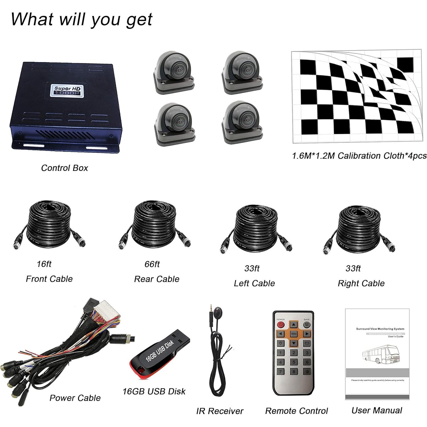 Cámara DVR 360° Weizhen DV006 1080P para Vehículos