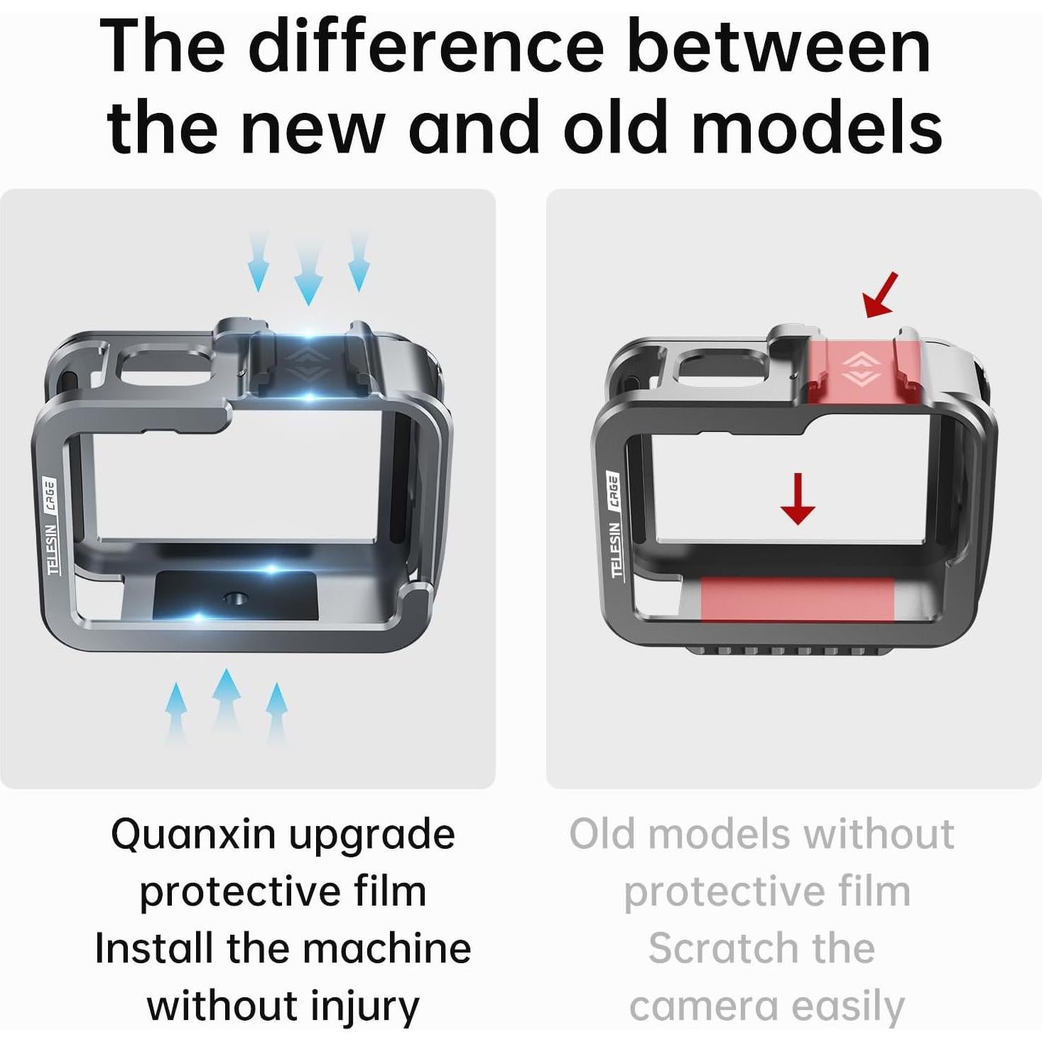 Caja de Aluminio TELESIN para GoPro Hero 13 12 11 10 9 con Montaje