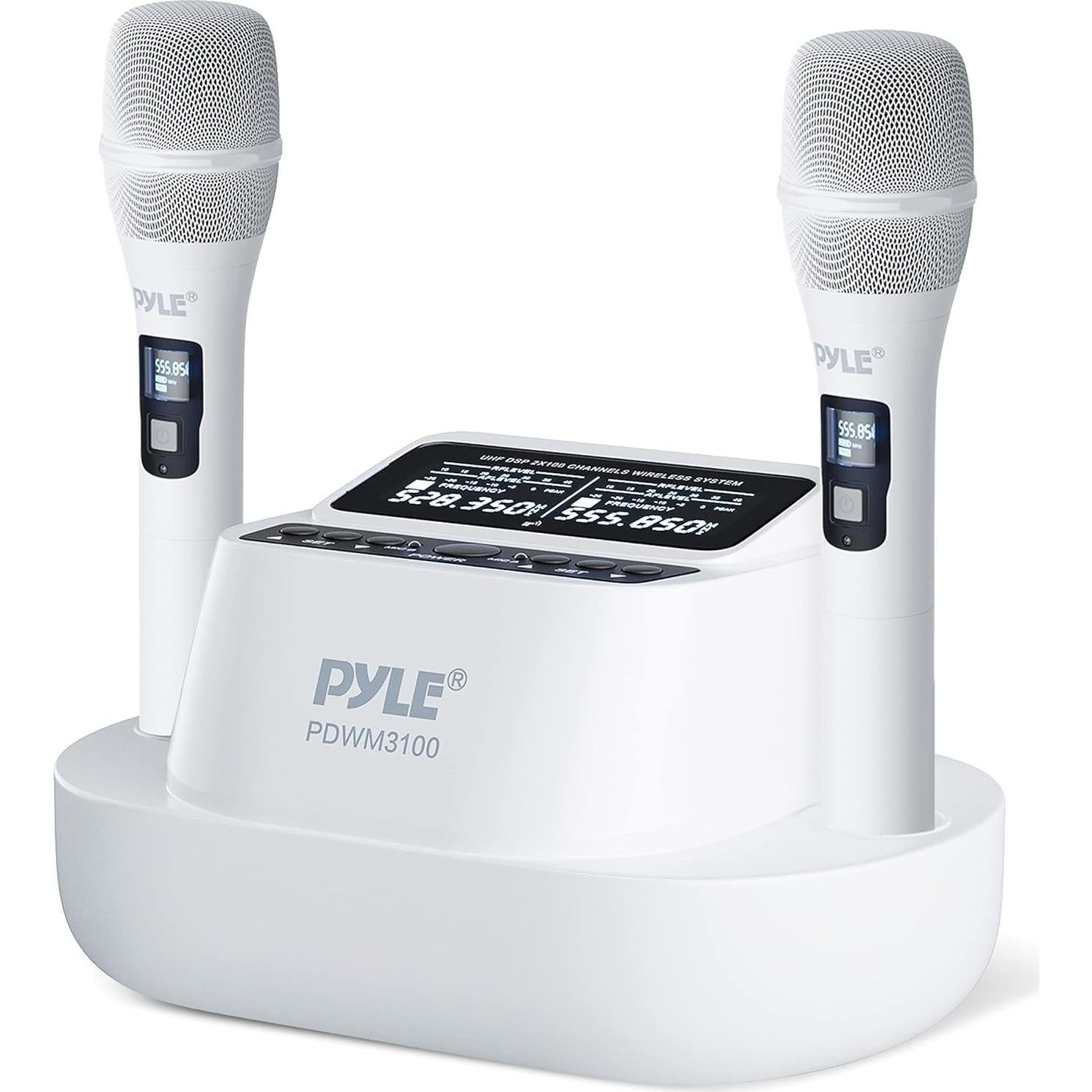 Micrófono Inalámbrico Pyle PDWM3100 - 2 Canales UHF, Karaoke