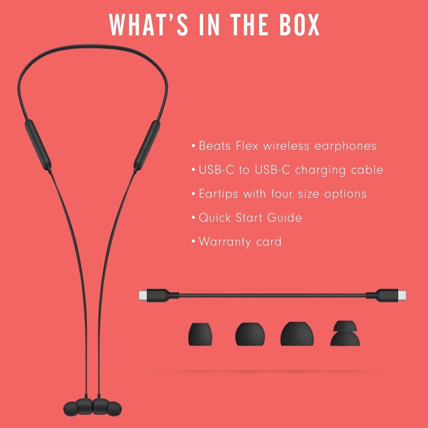 Auriculares Inalámbricos Beats Flex - Bluetooth, 12 Horas, Negro