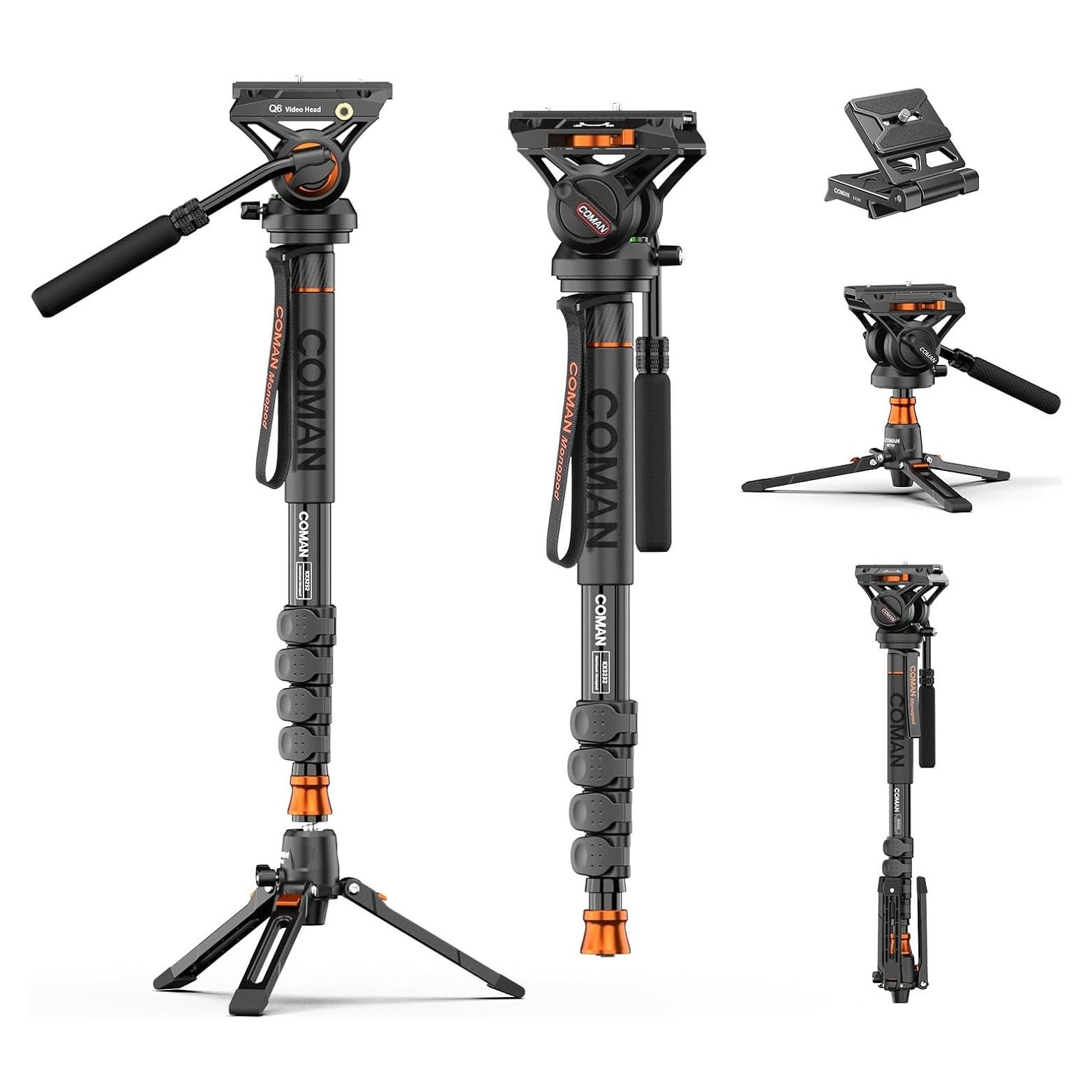 Monopod Profesional COMAN KX3232-Q6 para Cámara 185 cm