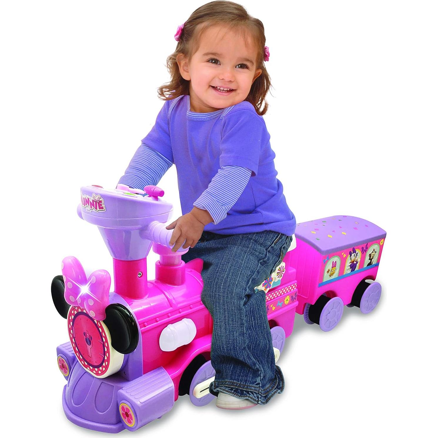 Tren Motorizado Minnie Kiddieland con Pista y Vagón