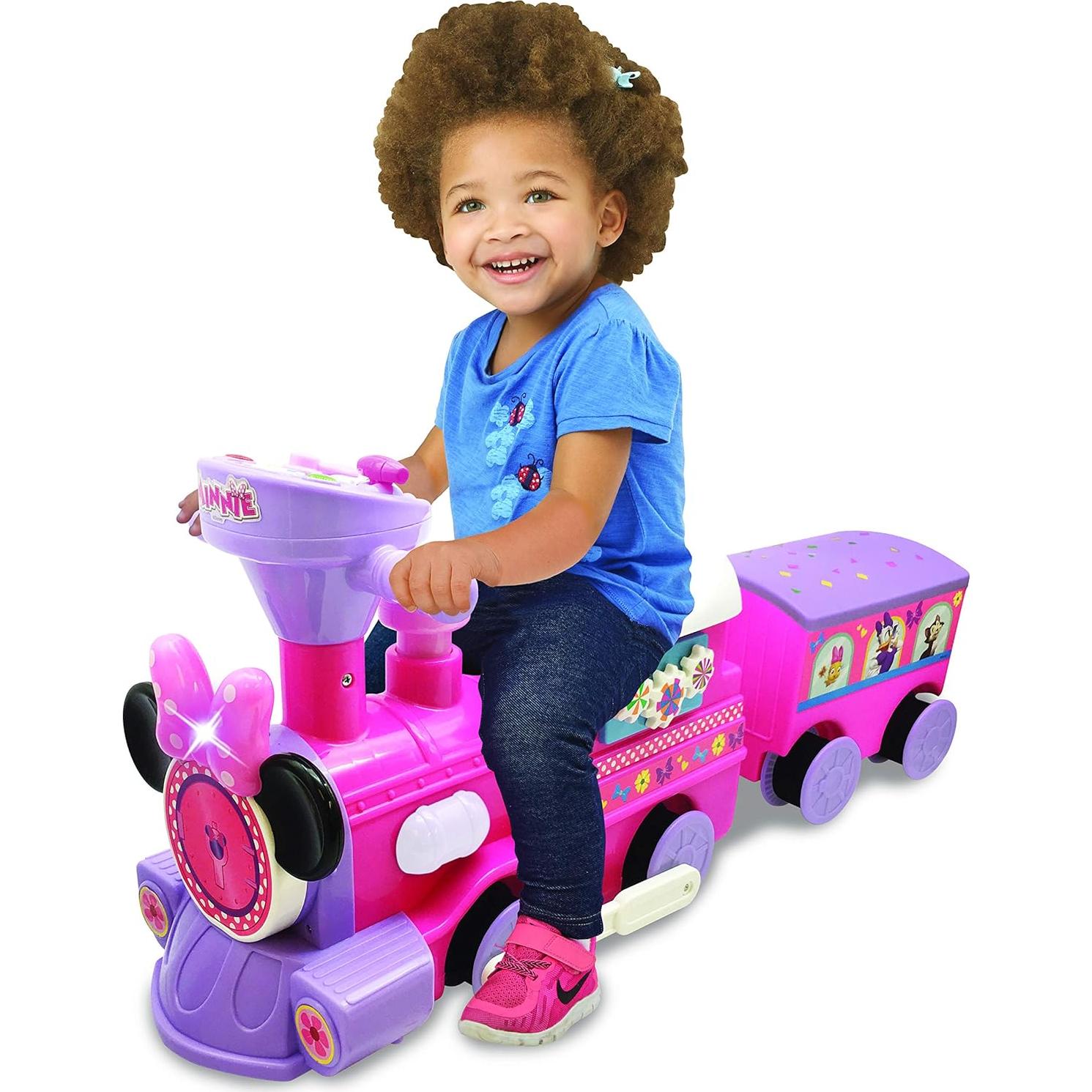 Tren Motorizado Minnie Kiddieland con Pista y Vagón