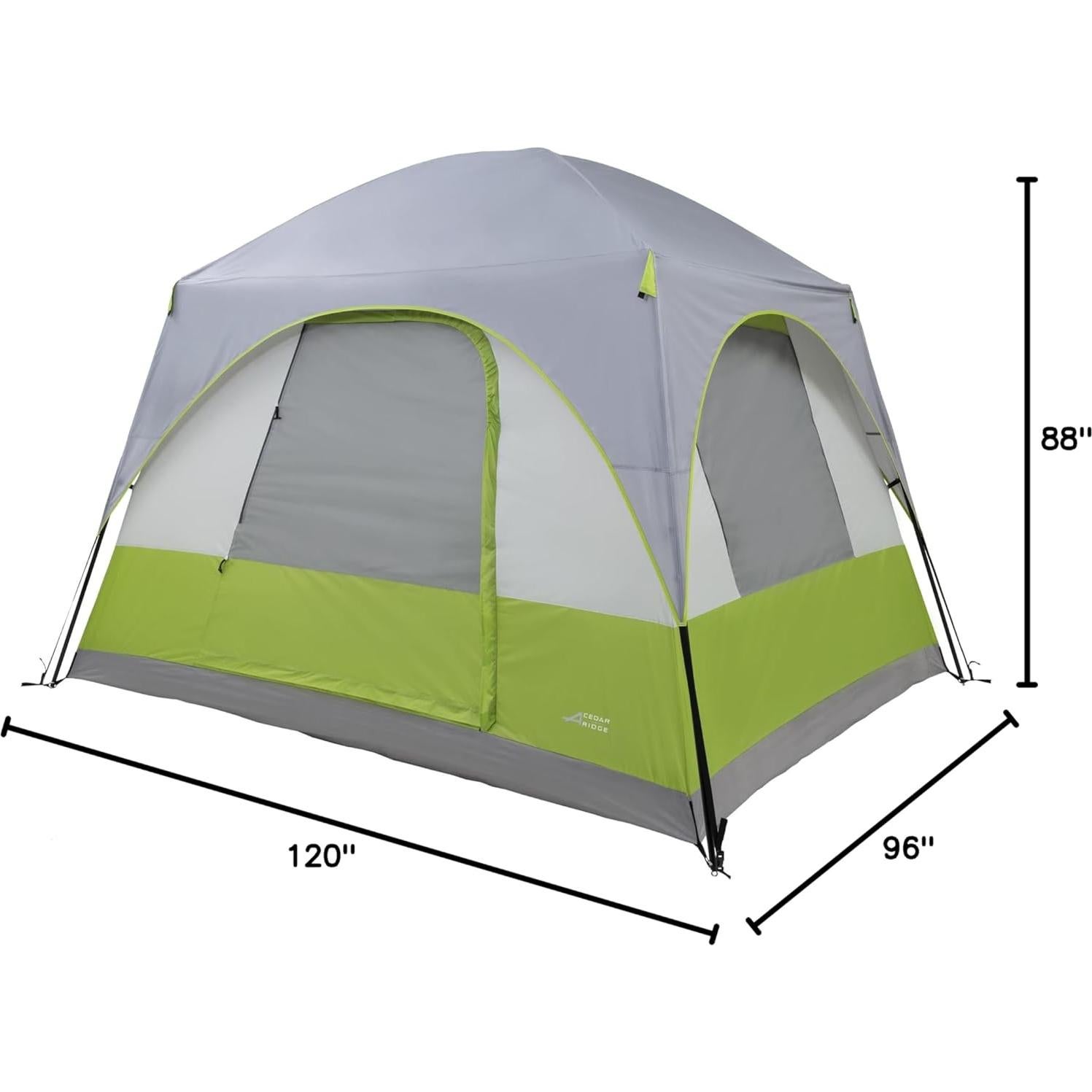 Carpa de Camping Cedar Ridge Ironwood 5 Personas Gris/Cítrico