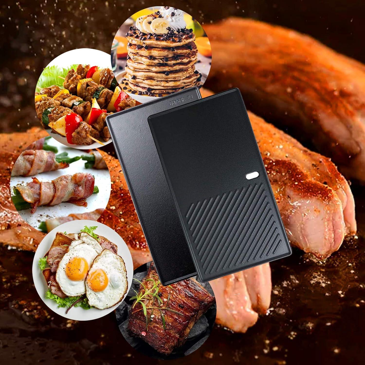 Sartén de Hierro Fundido Uniflasy Reversible 42.7x23.6 cm