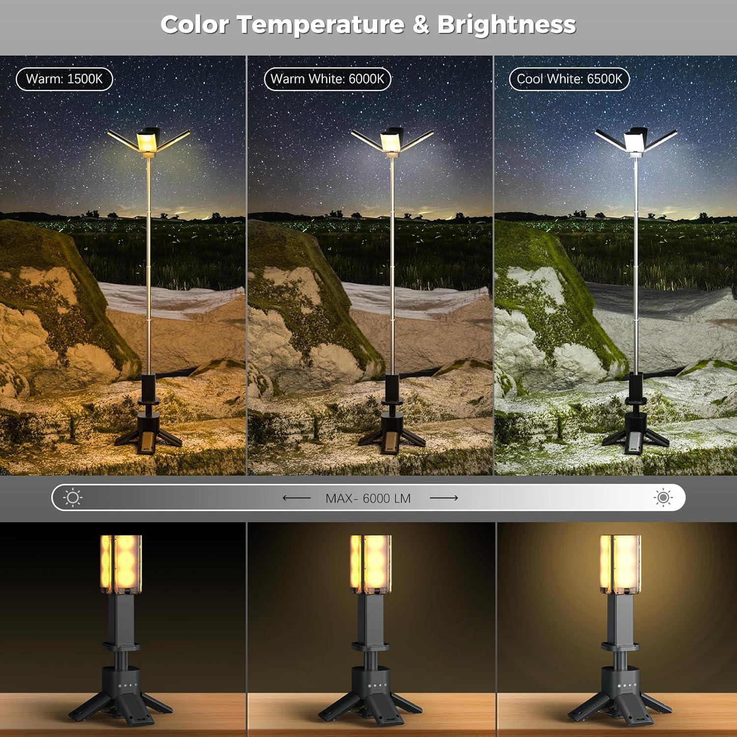 Luces de Camping Telescópicas Clemas 14000 mAh 6000LM IPX5