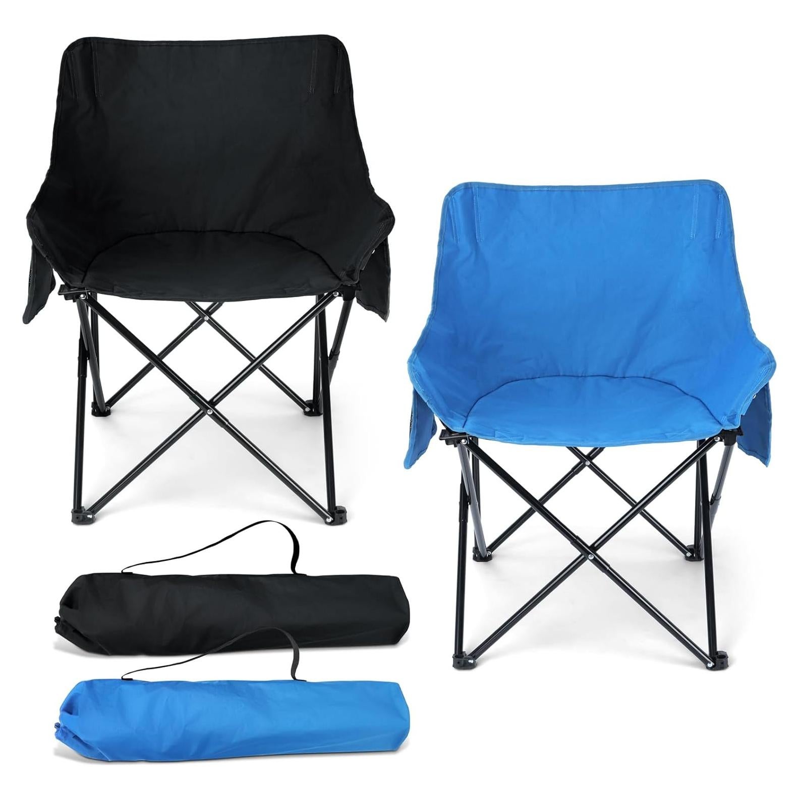 Sillas Plegables de Camping HaSteeL 2 Unidades 113kg Negro Azul