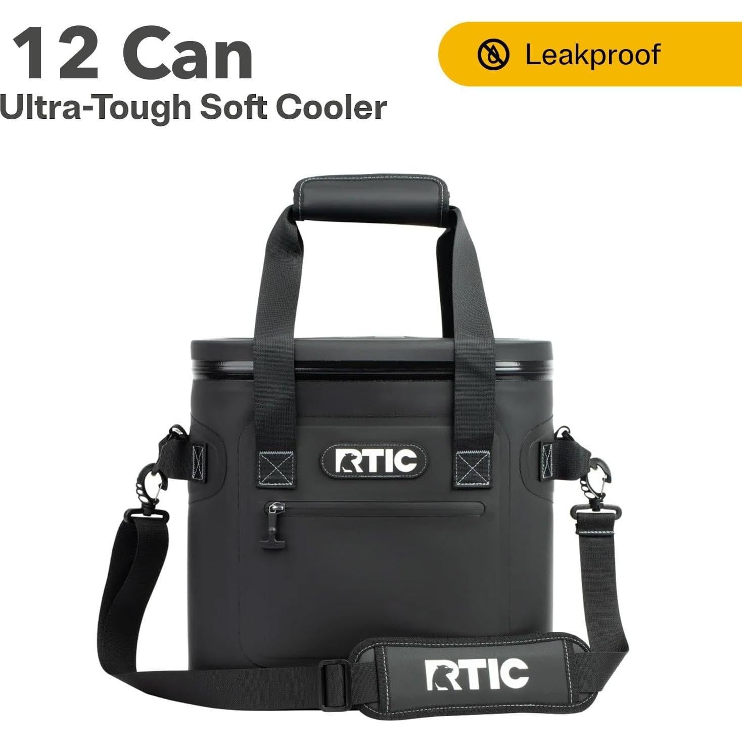 Cooler Suave RTIC 12 Latas Aislado Flotante Negro