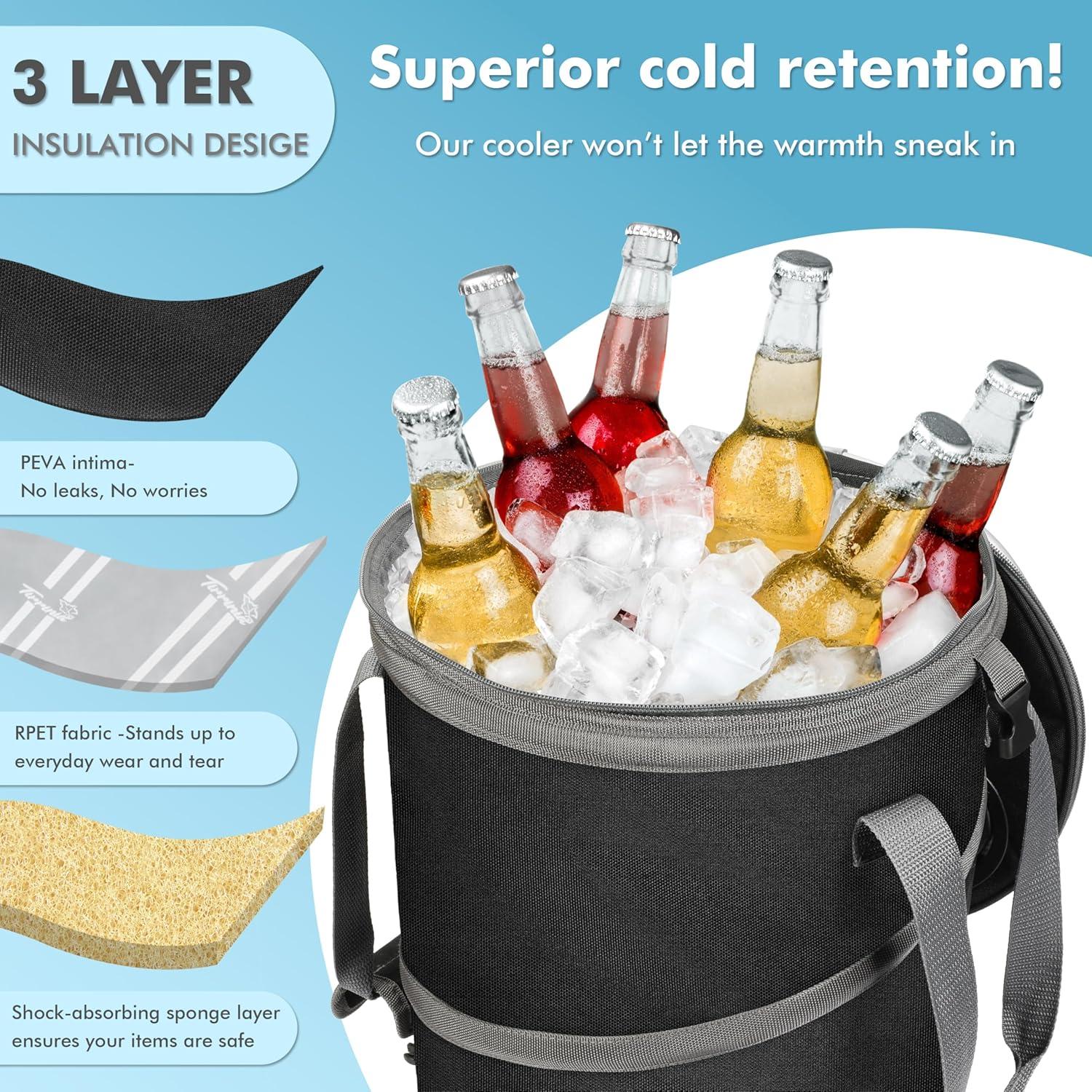 Bolsa Enfriador Colapsable Tirrinia 32 L - Negro