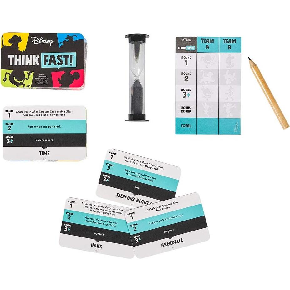 Juego de Trivia Disney Piensa Rápido Ridley's - 240 Cartas