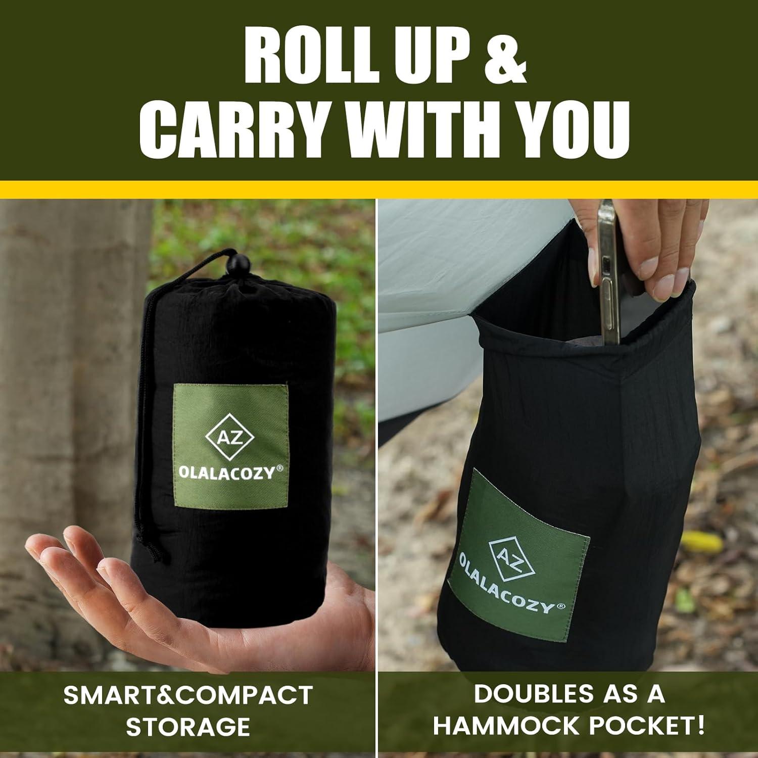 Hamaca de Camping OLALACOZY Doble y Simple 2.75m Ligera