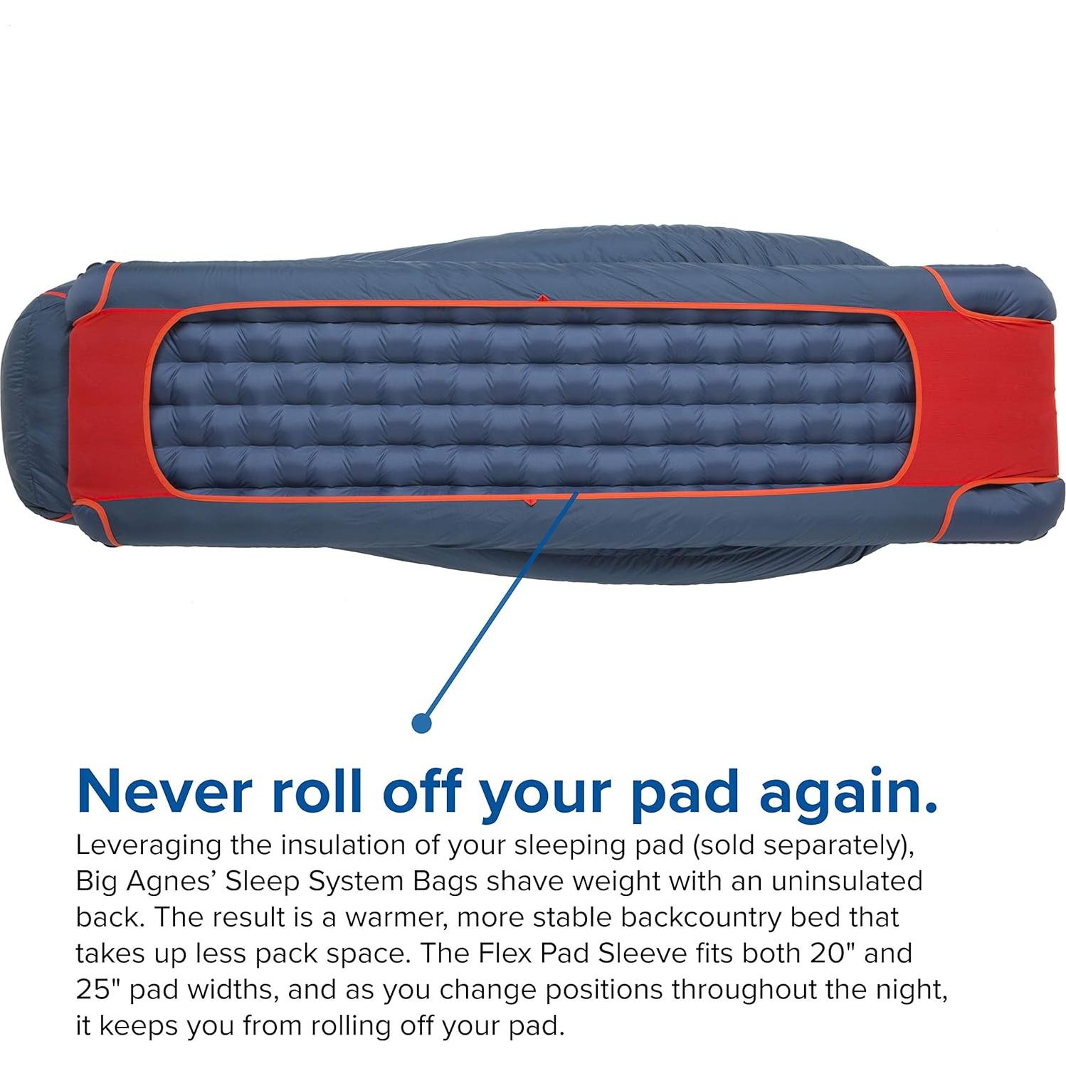 Saco de dormir Big Agnes Anvil Horn 0°C - Poliéster Azul/Rojo