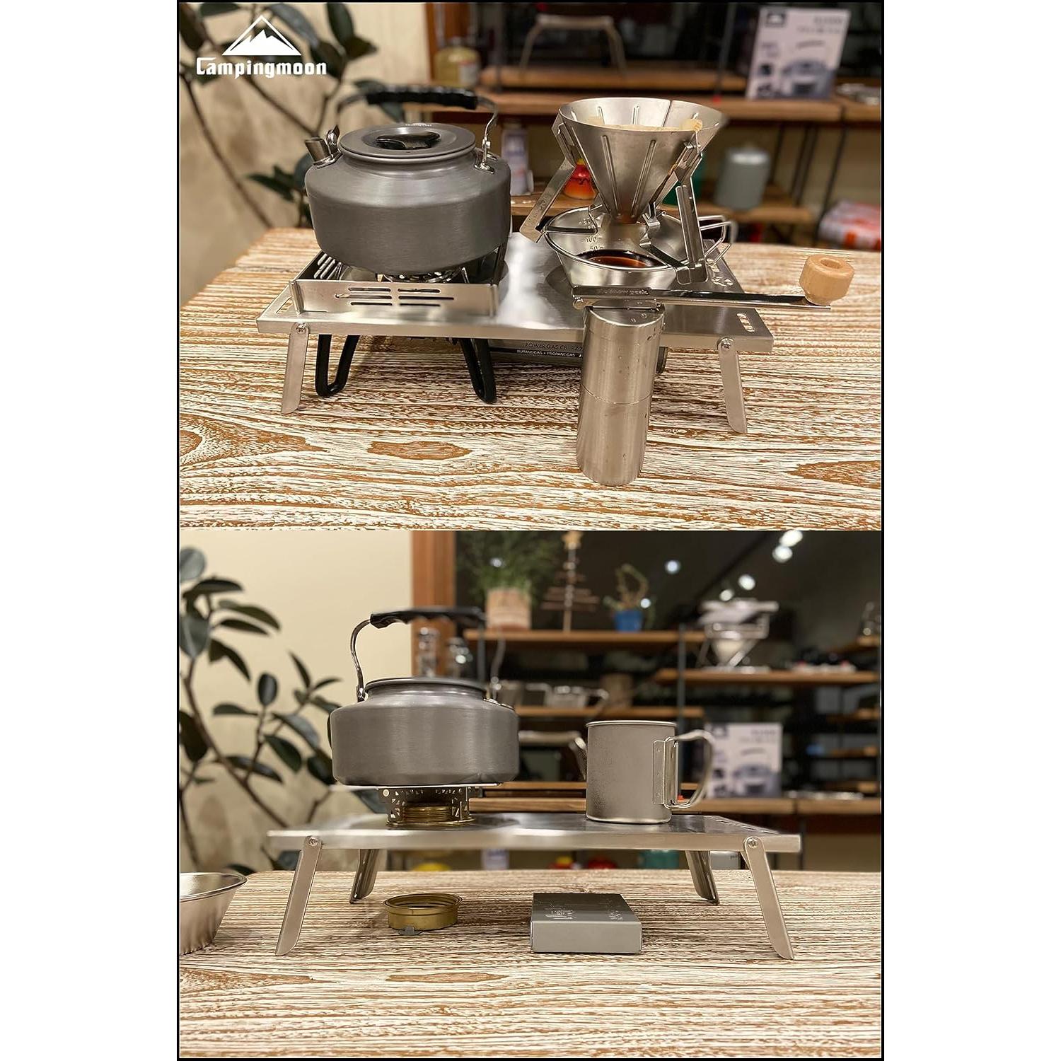 Mesa de Camping Plegable Campingmoon US-SK-310CP Acero Inoxidable