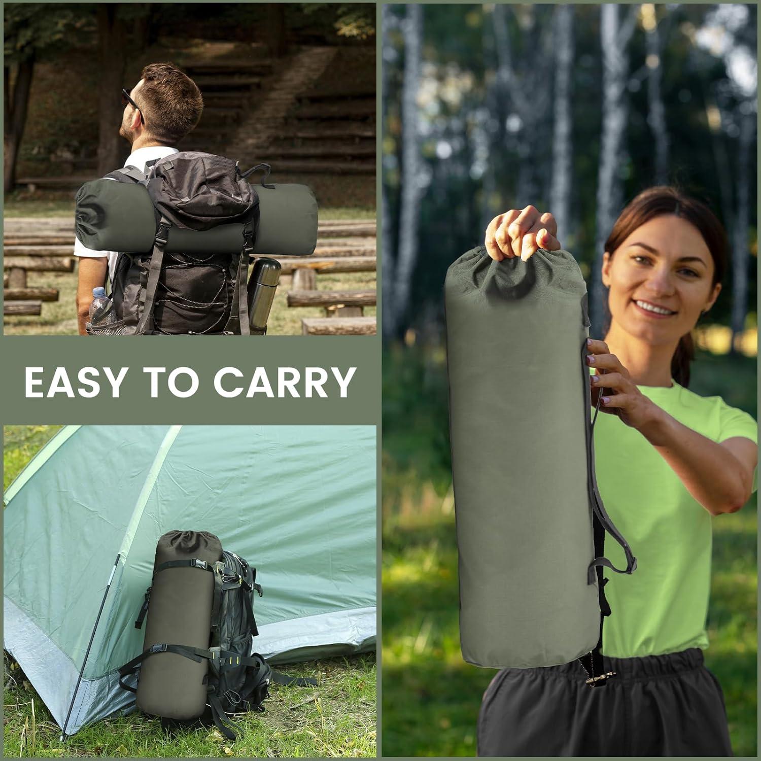 Cama de Camping Plegable SKDGPS Verde Militar 2.67kg 190x65cm