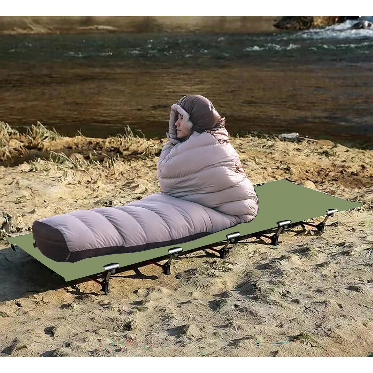 Cama de Camping Plegable SKDGPS Verde Militar 2.67kg 190x65cm