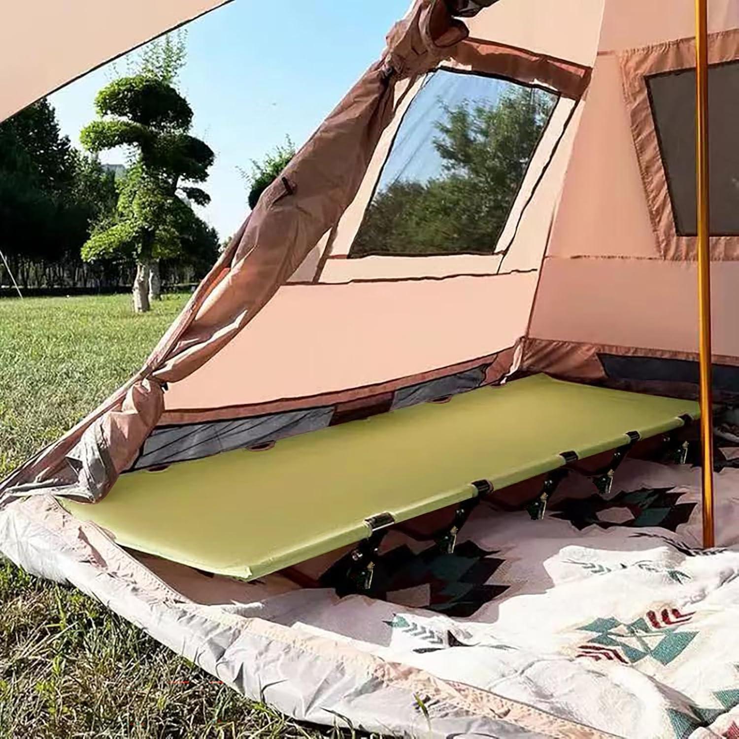 Cama de Camping Plegable SKDGPS Verde Militar 2.67kg 190x65cm