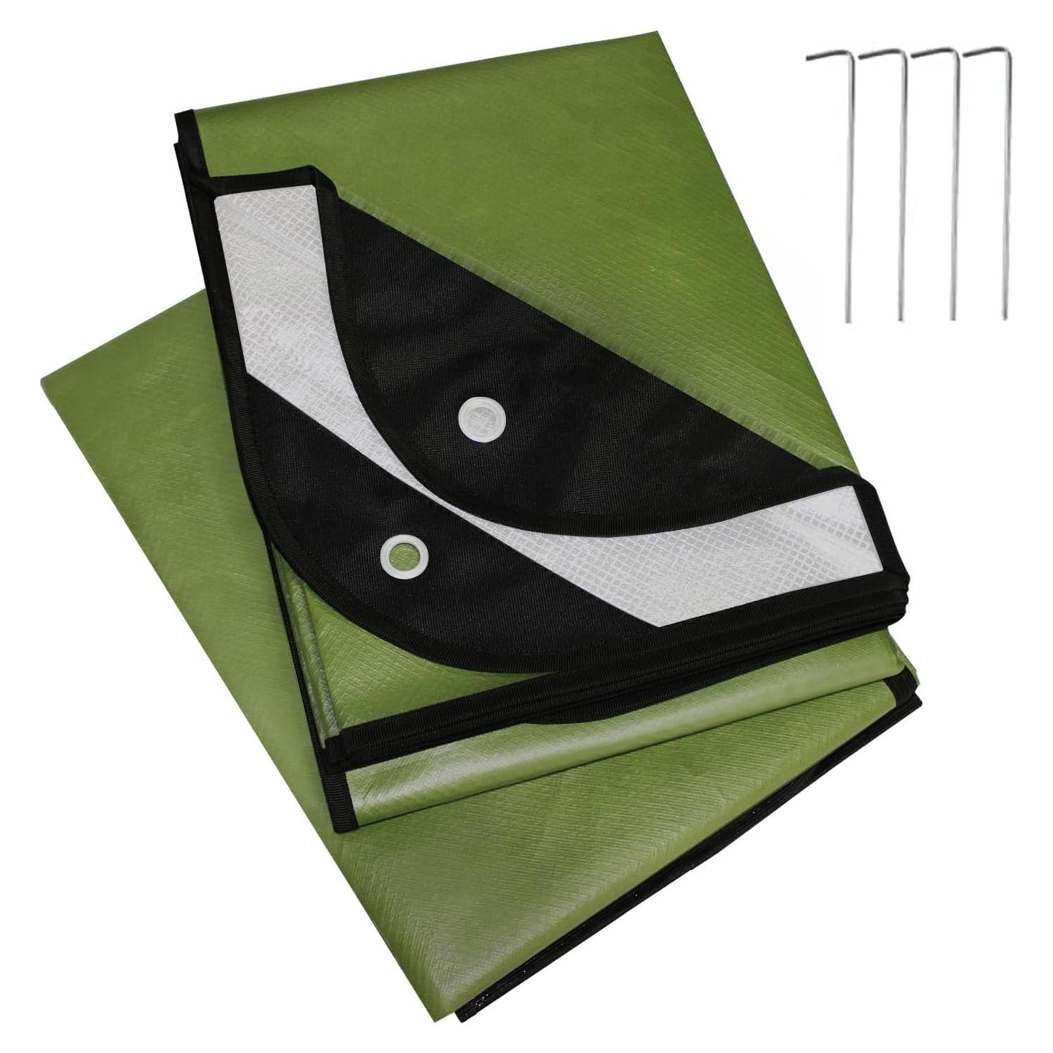 LYN Heavy Duty Emergency Blanket Survival Gear Waterproof Insulated Blanket Emergency Tarp for Camping, Hiking, Bushcraft