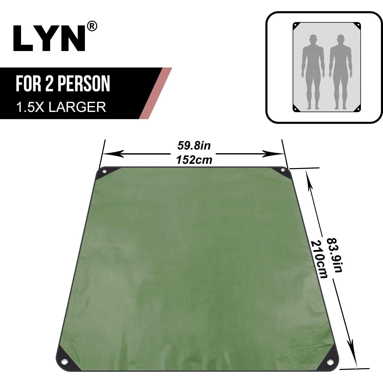 LYN Heavy Duty Emergency Blanket Survival Gear Waterproof Insulated Blanket Emergency Tarp for Camping, Hiking, Bushcraft