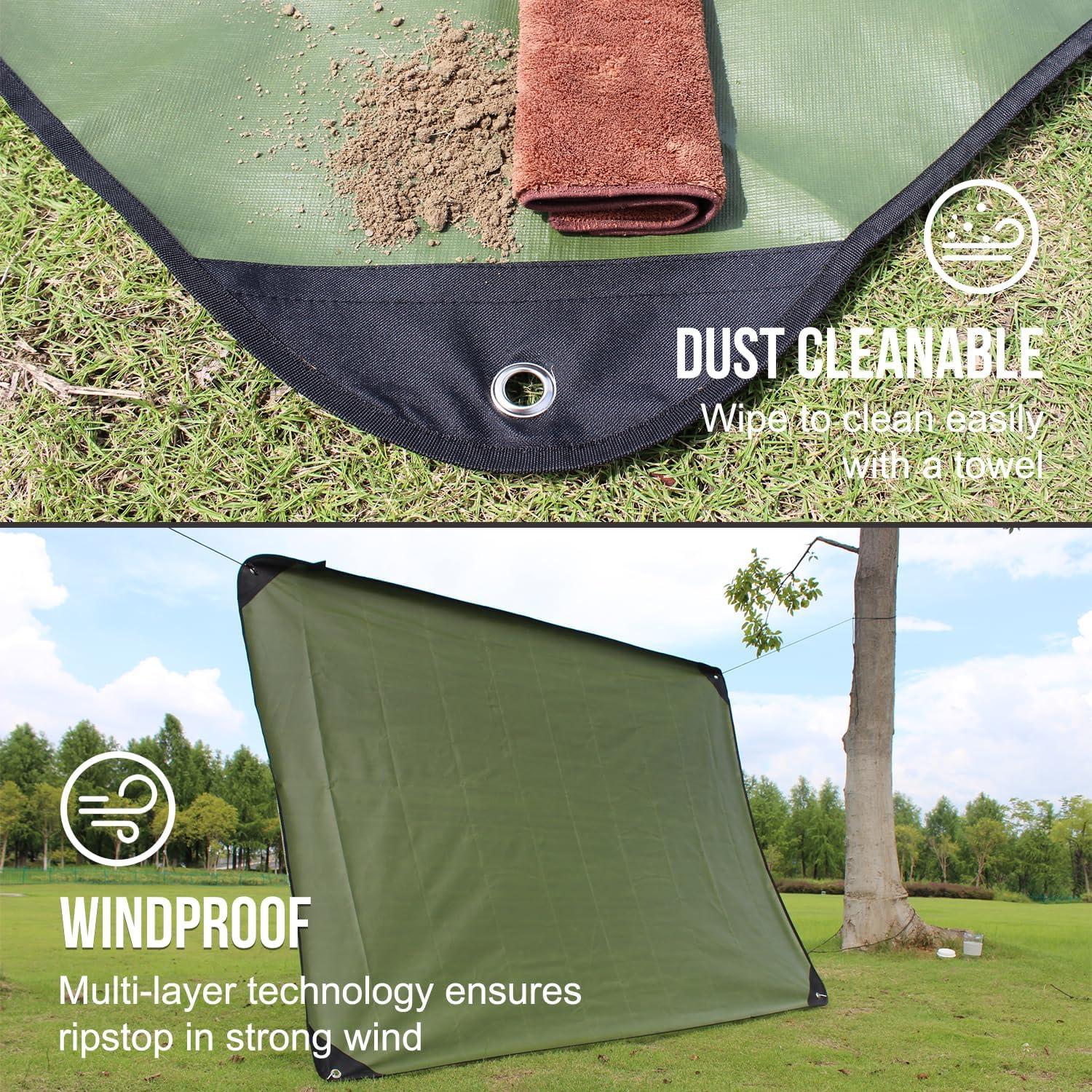 LYN Heavy Duty Emergency Blanket Survival Gear Waterproof Insulated Blanket Emergency Tarp for Camping, Hiking, Bushcraft