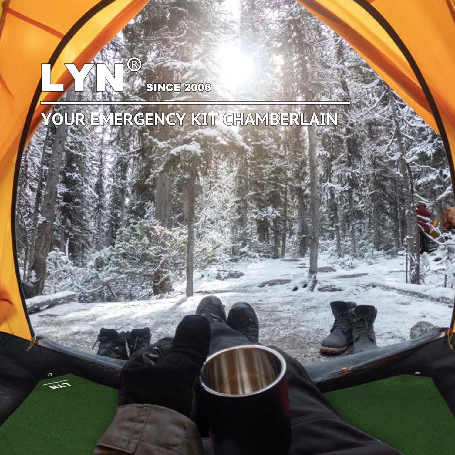 LYN Heavy Duty Emergency Blanket Survival Gear Waterproof Insulated Blanket Emergency Tarp for Camping, Hiking, Bushcraft