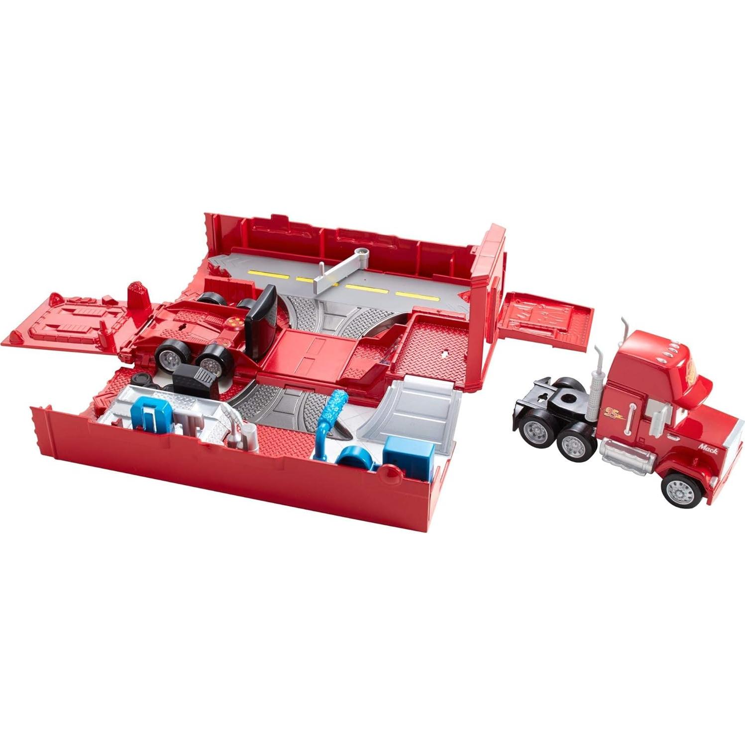 Disney Cars Toys Mack Hauler, Movie Playset, Toy Truck and Transporter, Racing Details for Story and Competition Play, Ages 4 and Up