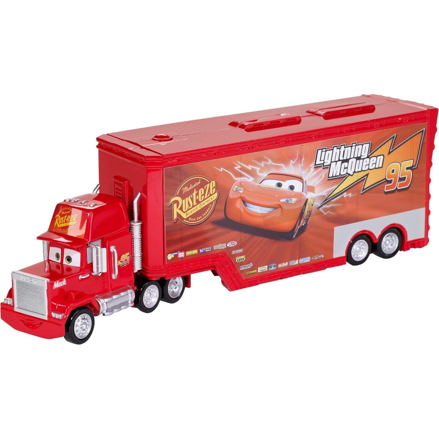 Disney Cars Toys Mack Hauler, Movie Playset, Toy Truck and Transporter, Racing Details for Story and Competition Play, Ages 4 and Up