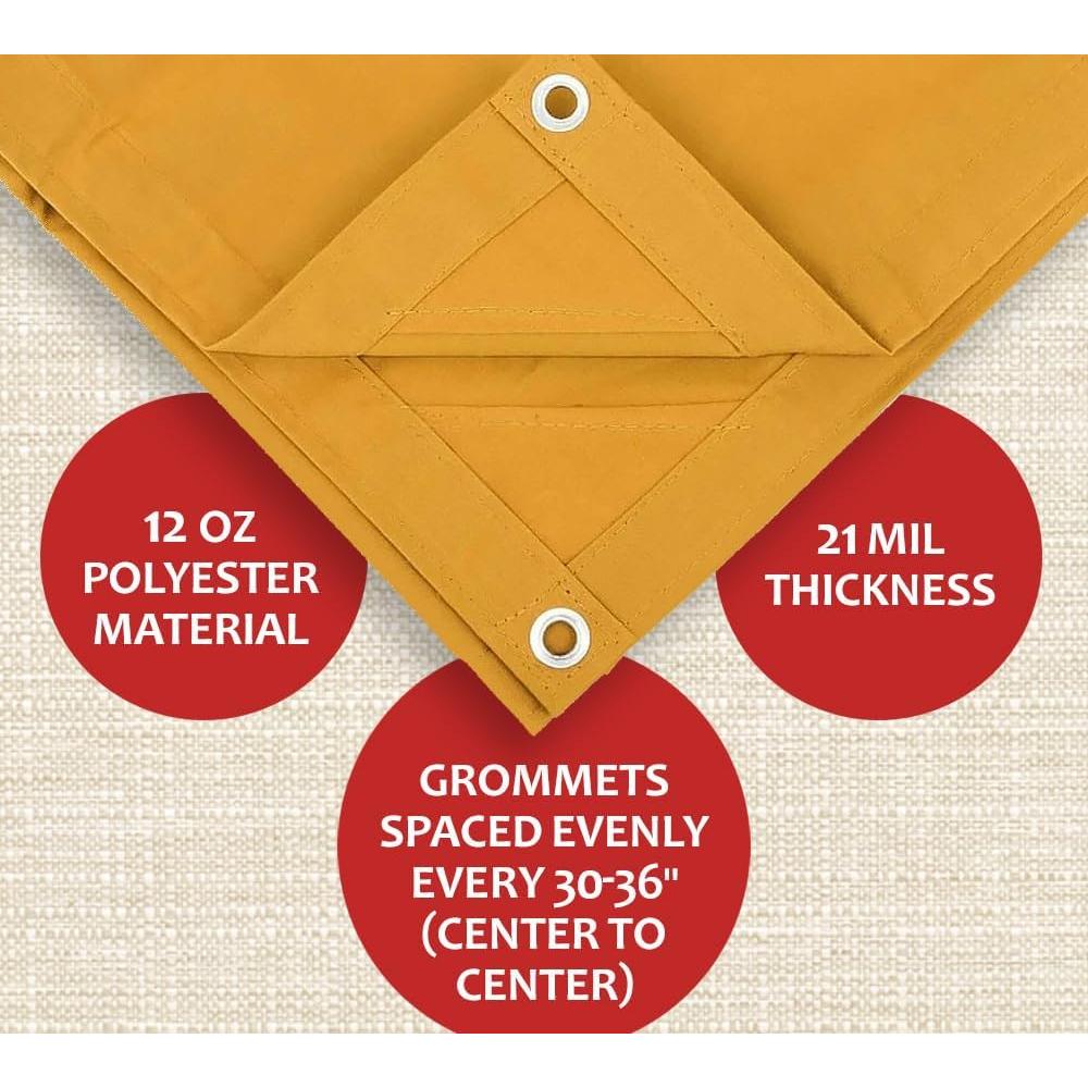 Lona Resistente al Agua Mytee 3.66m x 7.32m Beige 12oz