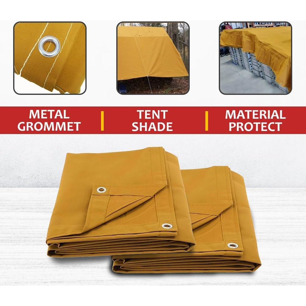 Lona Resistente al Agua Mytee 3.66m x 7.32m Beige 12oz