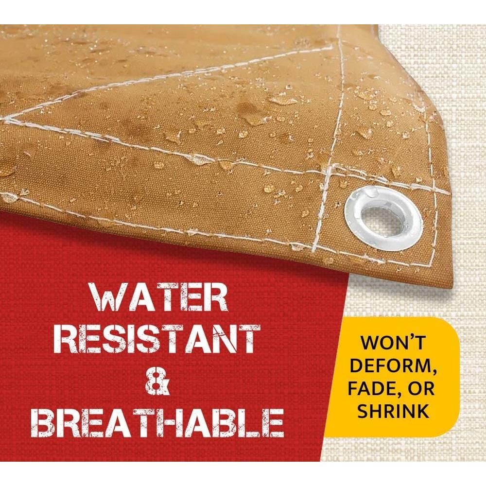 Lona Resistente al Agua Mytee 3.66m x 7.32m Beige 12oz