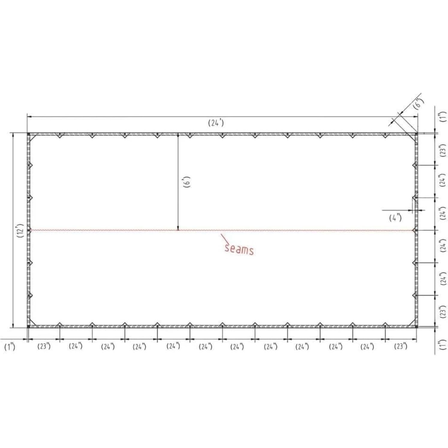 Lona Resistente al Agua Mytee 3.66m x 7.32m Beige 12oz