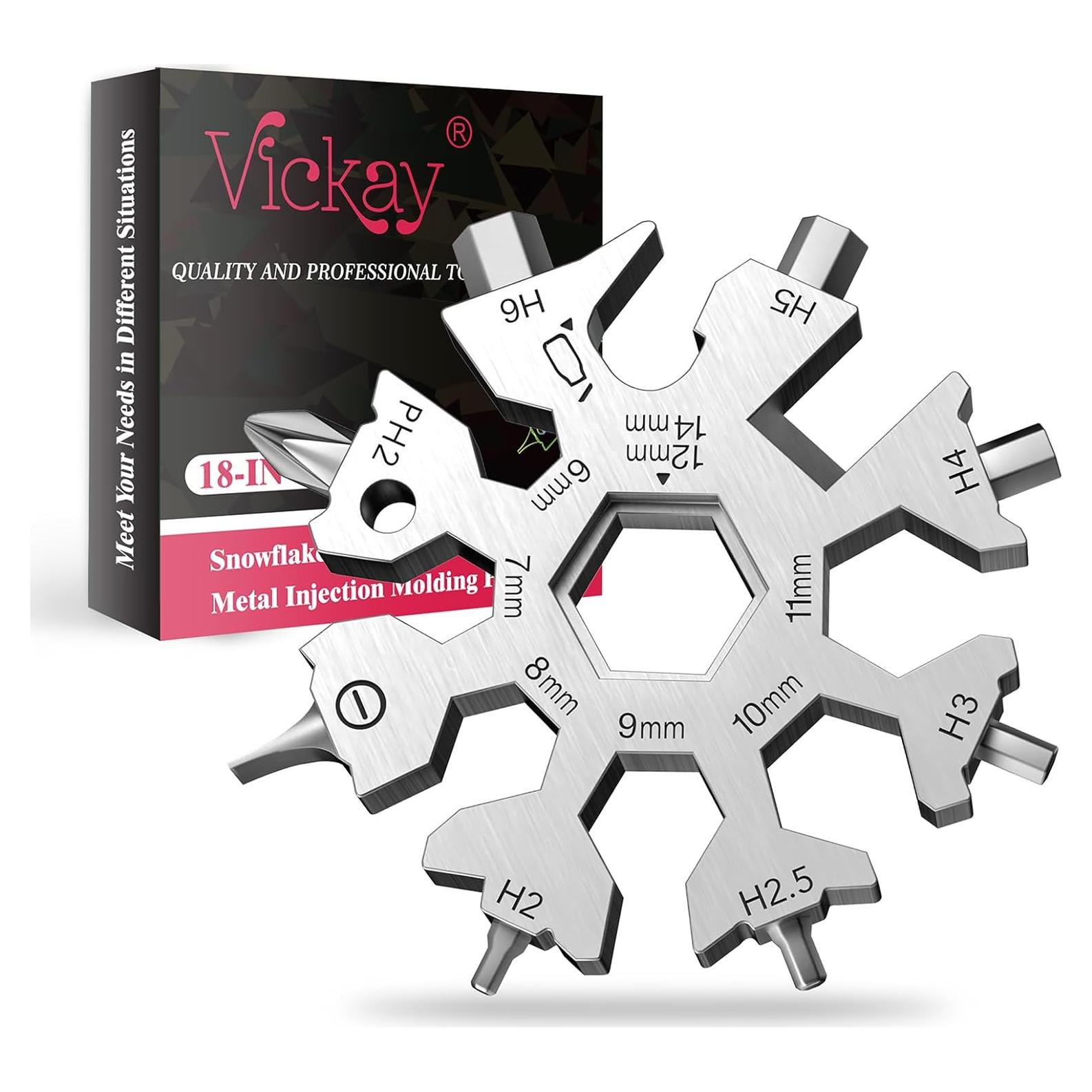 Herramienta Multi Nieve 18 en 1 Vickay - Acero Inoxidable Plata