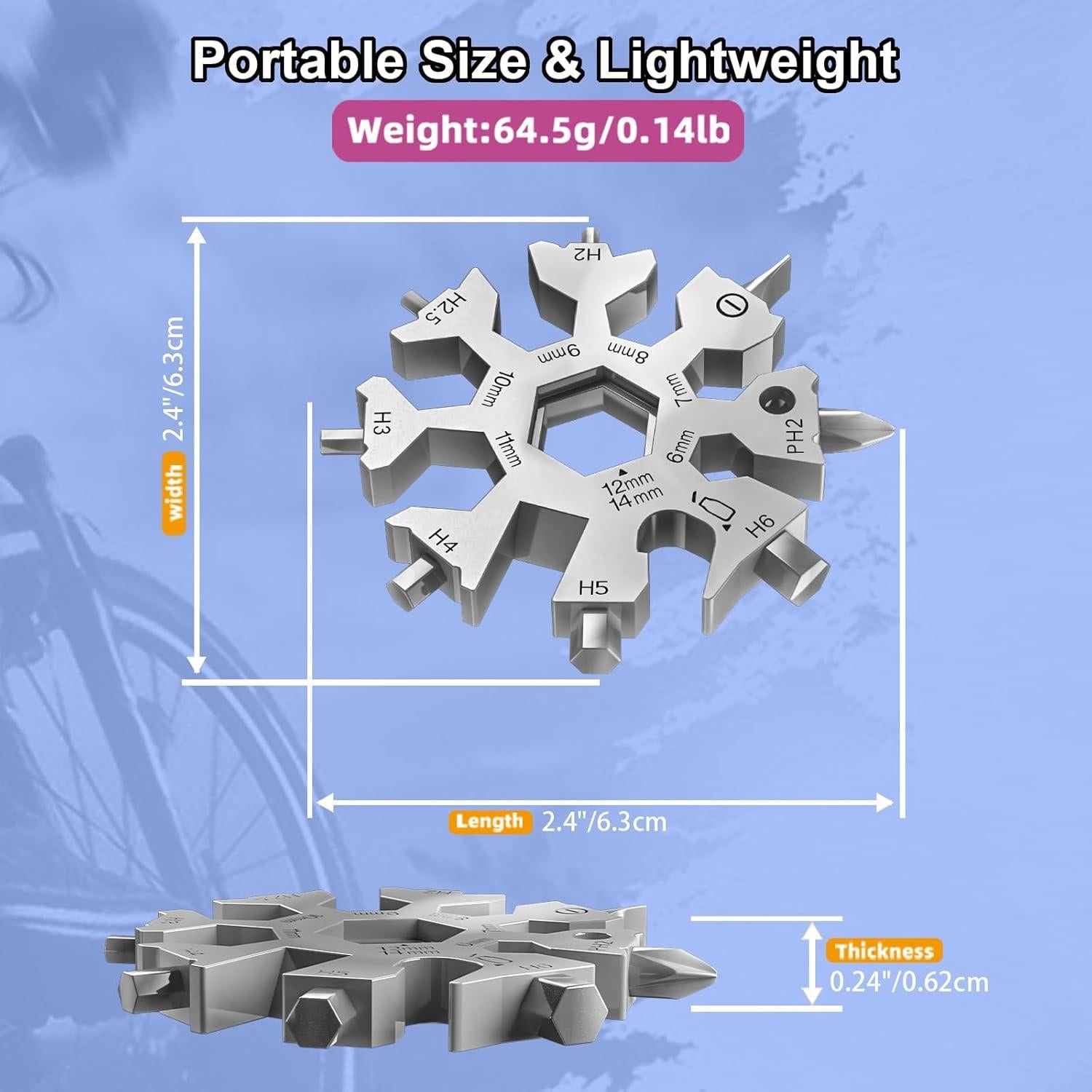 Herramienta Multi Nieve 18 en 1 Vickay - Acero Inoxidable Plata