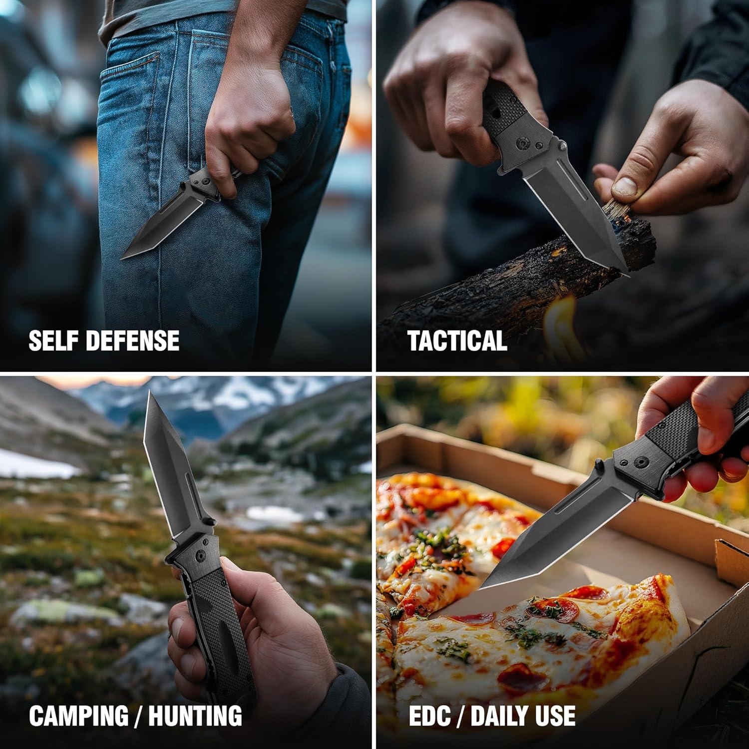 Cuchillo de bolsillo Grand Way Tanto 9cm acero inoxidable EDC