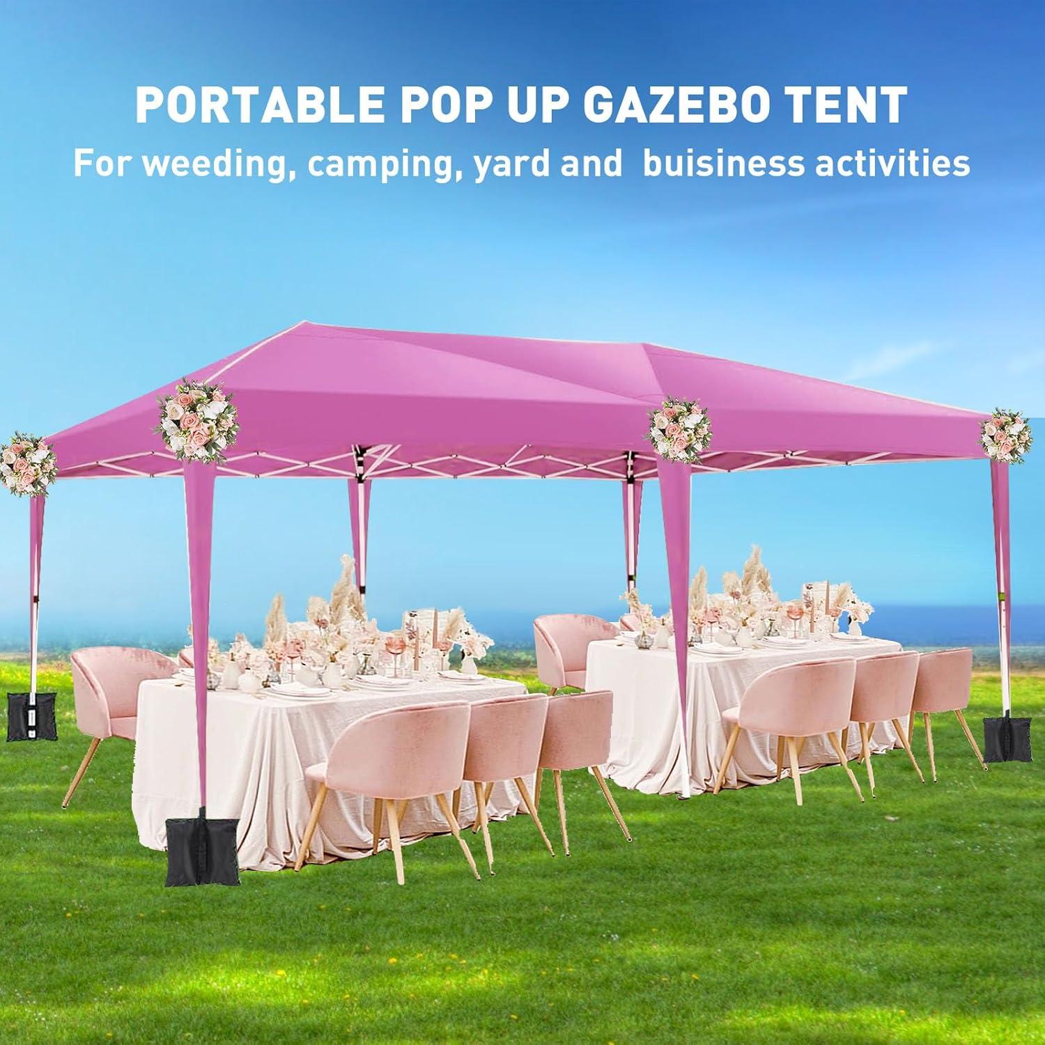 Carpa Pop Up ANTSKU 3x6m Rosa Impermeable con Paredes Removibles