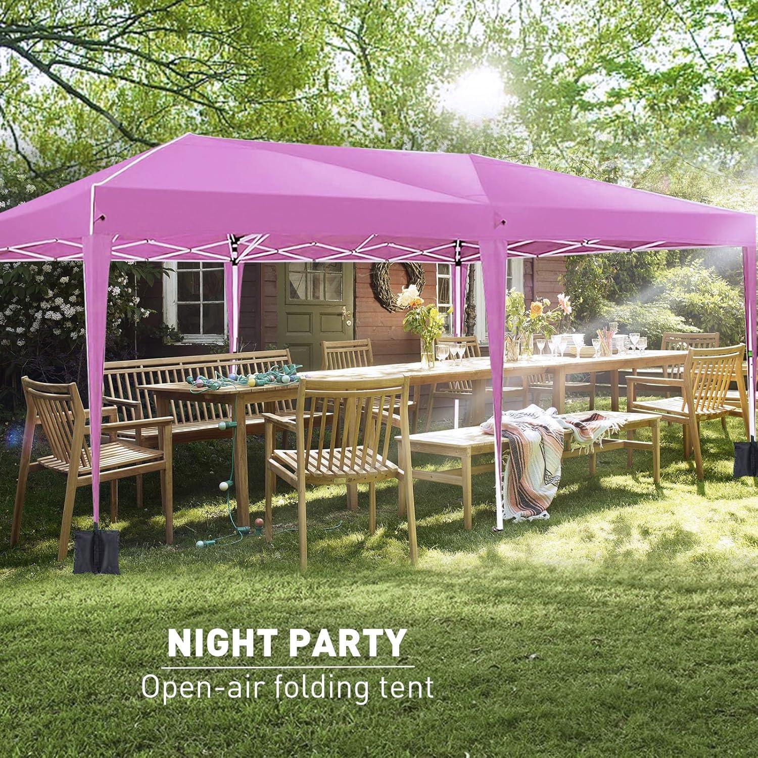 Carpa Pop Up ANTSKU 3x6m Rosa Impermeable con Paredes Removibles