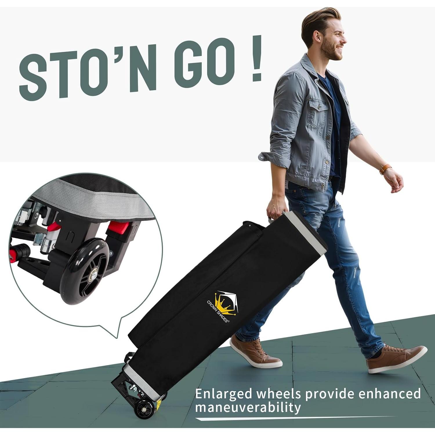 Carpa Plegable CROWN SHADES 2.44x2.44m con Bloqueo Central