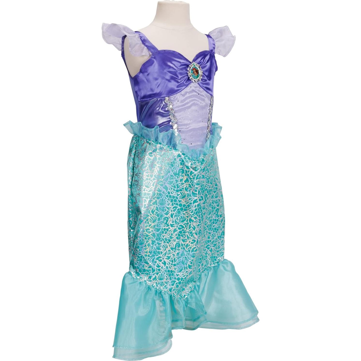 Disney Princess Ariel Dress Costume for Girls, Perfect for Party, Halloween Or Pretend Play Dress Up Child Size 4-6X