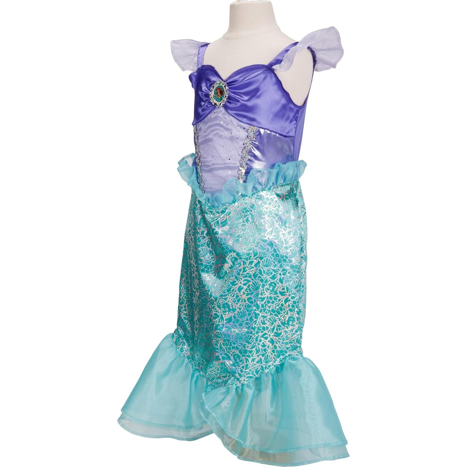 Disney Princess Ariel Dress Costume for Girls, Perfect for Party, Halloween Or Pretend Play Dress Up Child Size 4-6X