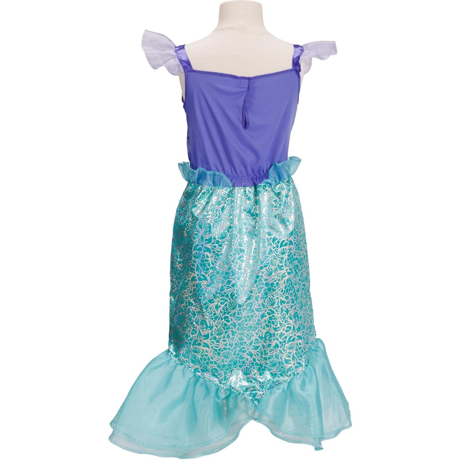 Disney Princess Ariel Dress Costume for Girls, Perfect for Party, Halloween Or Pretend Play Dress Up Child Size 4-6X