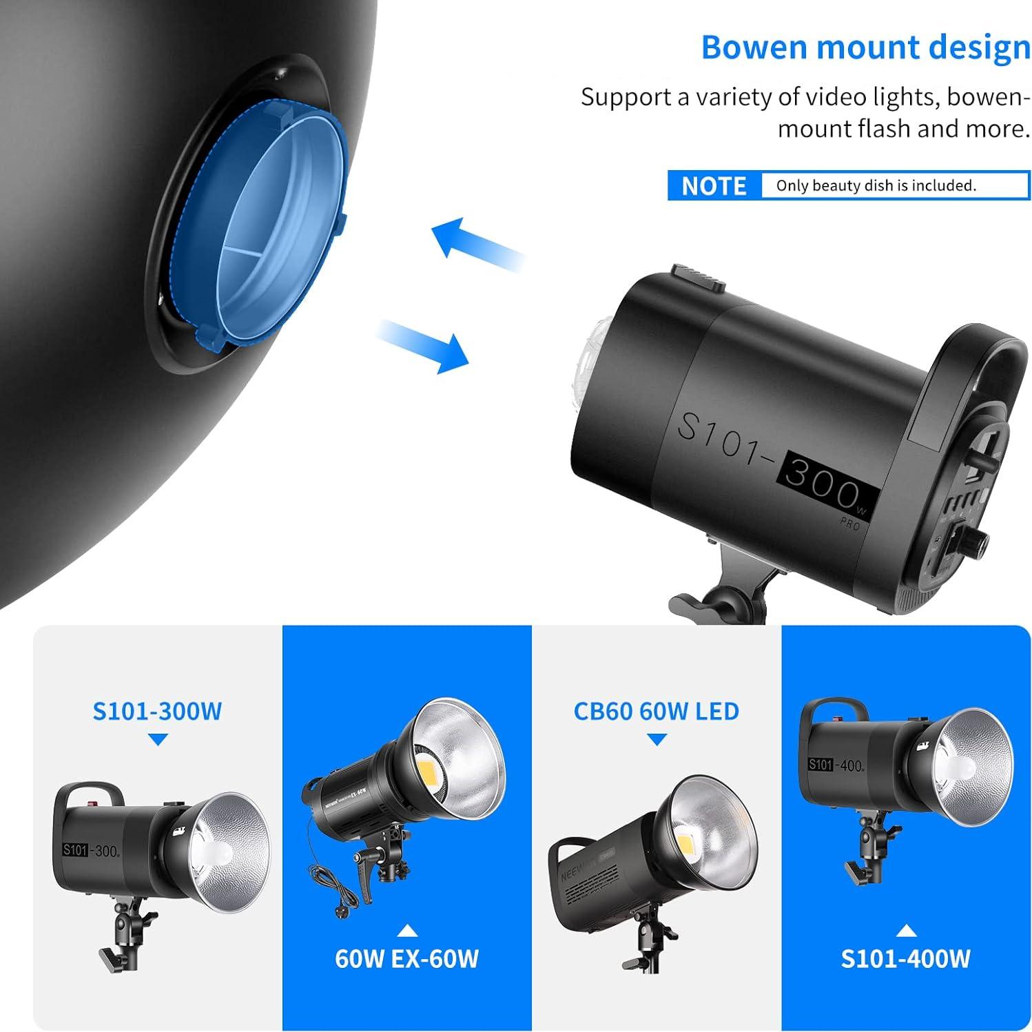 Reflector de Belleza Neewer 41cm con Funda Difusora Blanca