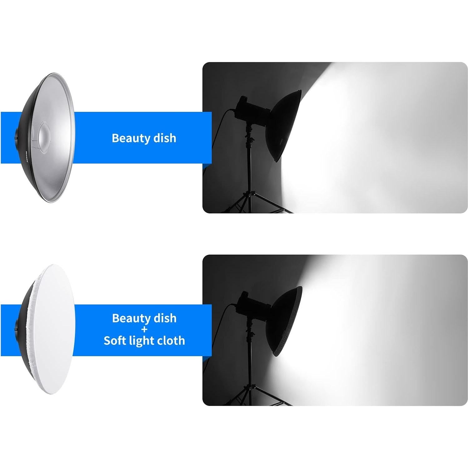 Reflector de Belleza Neewer 41cm con Funda Difusora Blanca