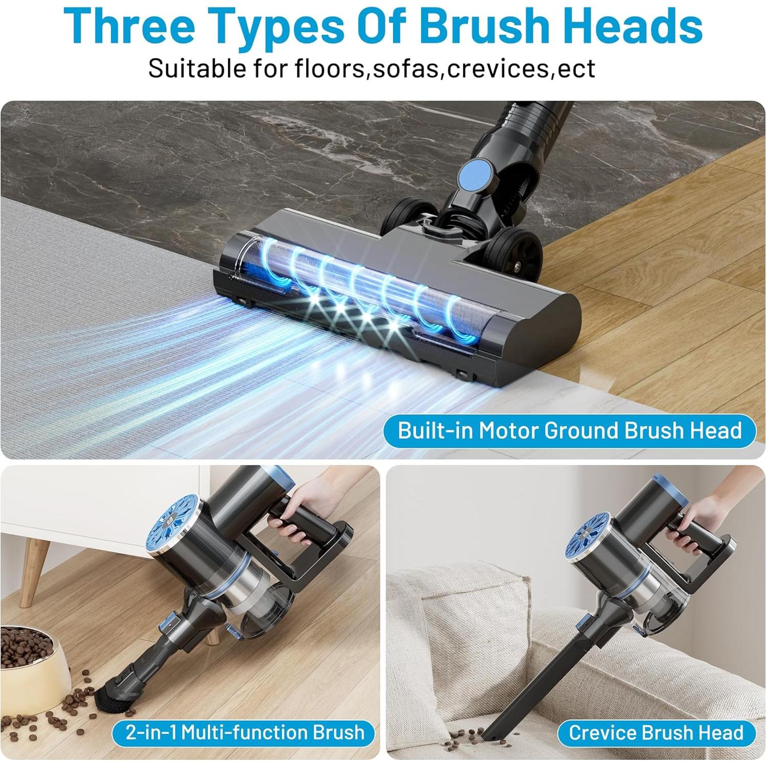 Aspiradora Inalámbrica VIPSUN WC01 30KPA Auto-Sostenible