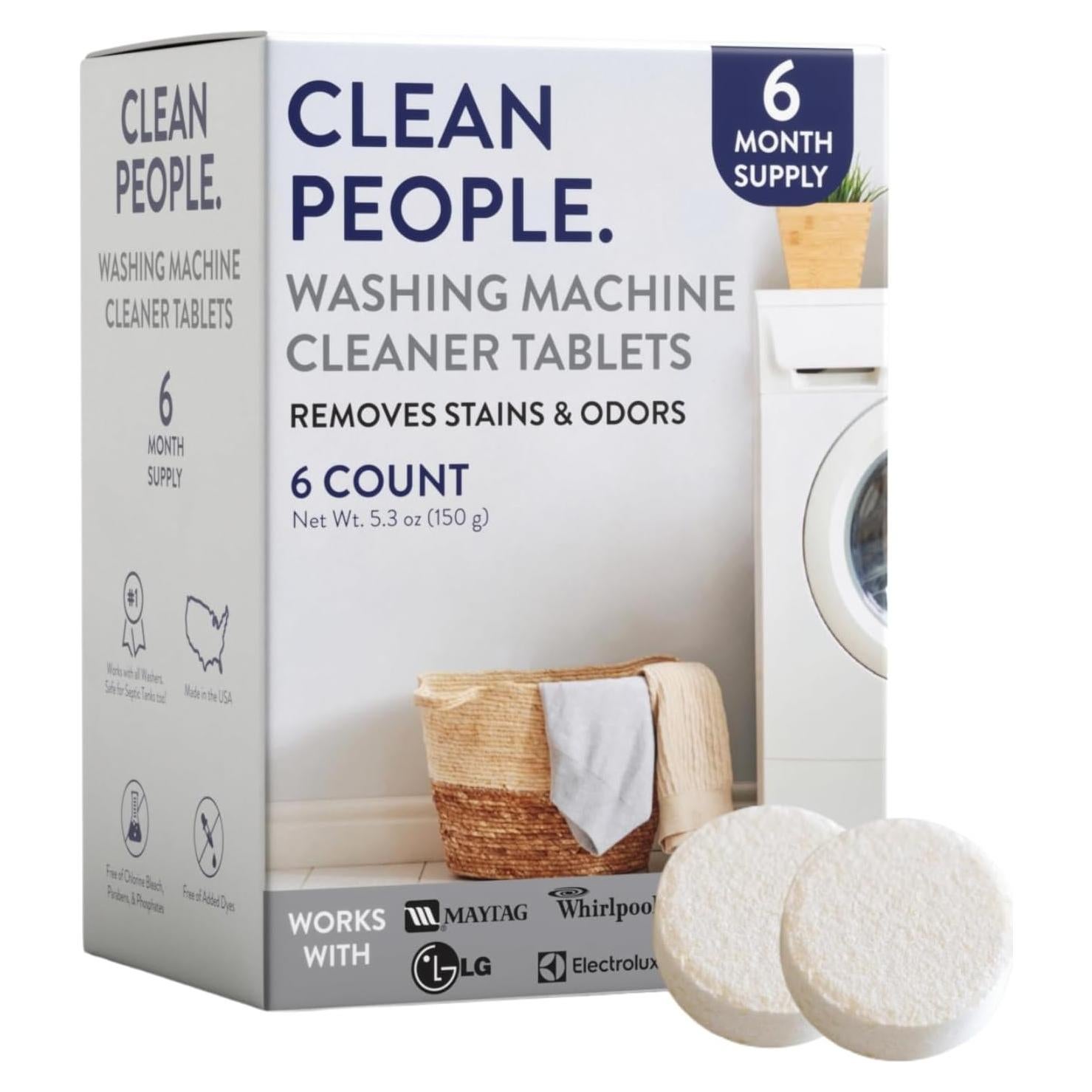 Tabletas Limpiadoras de Lavadora Limpios - 6 Unidades Ecológicas
