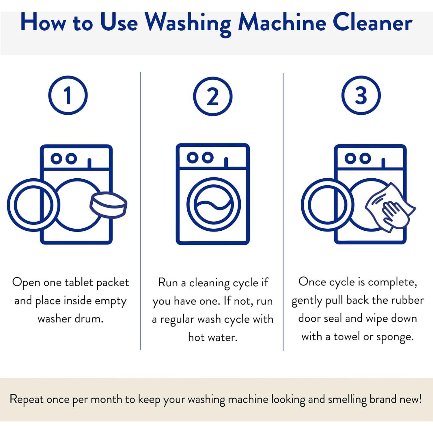 Tabletas Limpiadoras de Lavadora Limpios - 6 Unidades Ecológicas