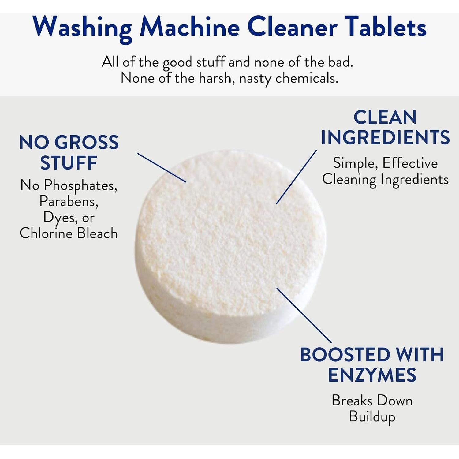 Tabletas Limpiadoras de Lavadora Limpios - 6 Unidades Ecológicas